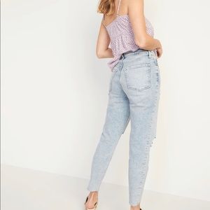 High-Waisted O.G. Straight Button Fly Ripped Jeans